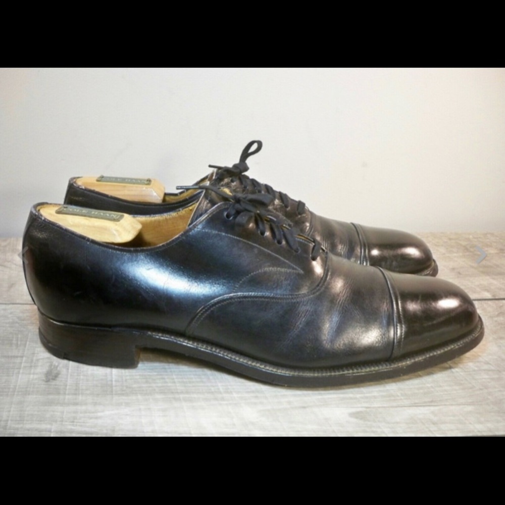 Joseph Cheaney & Sons Daytons Capped Cap Toe Black Dress Oxfords Shoes Men's 10